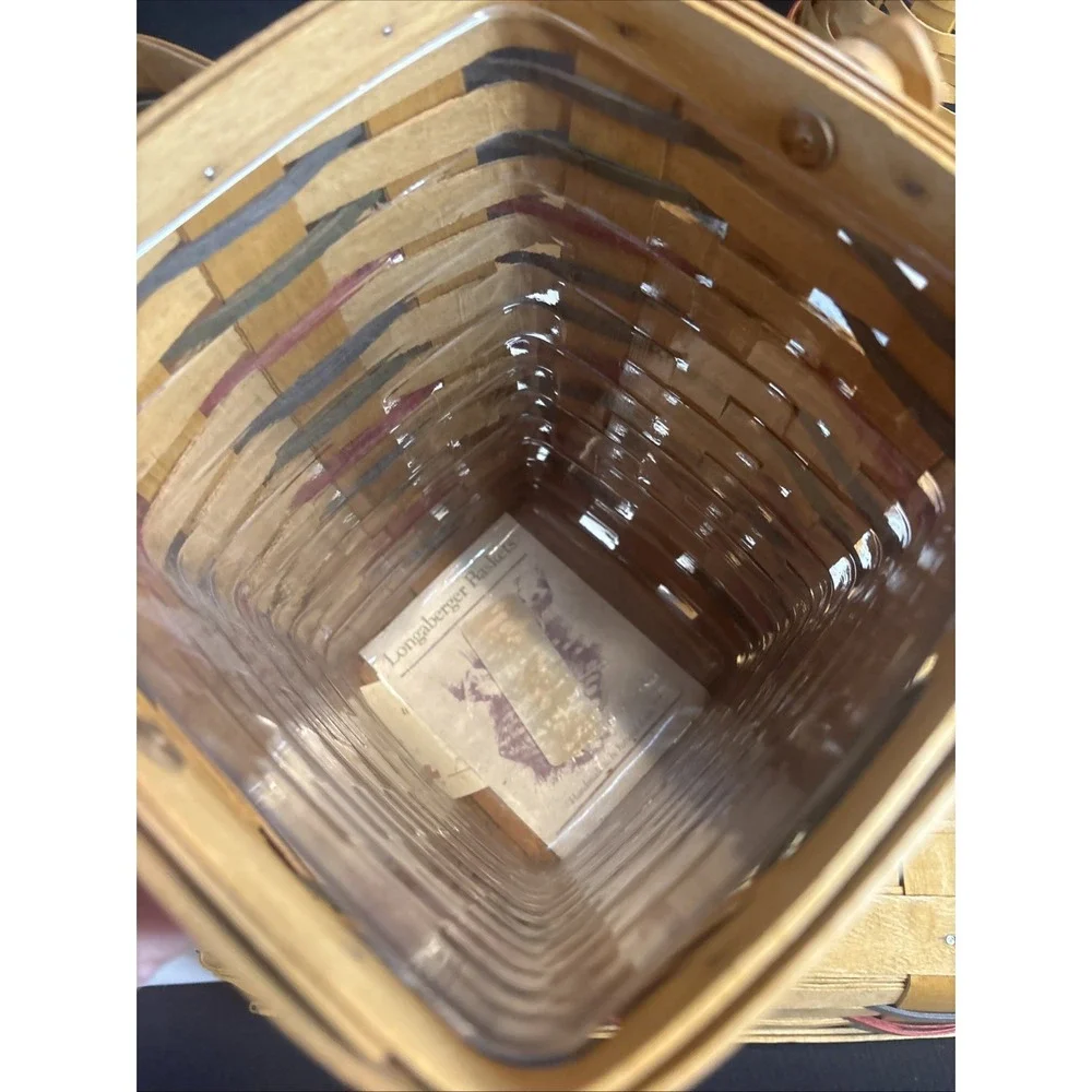 Longaberger Vintage Woven Basket Lot 4pc 1992-2000 Signed Handcrafted USA Decor